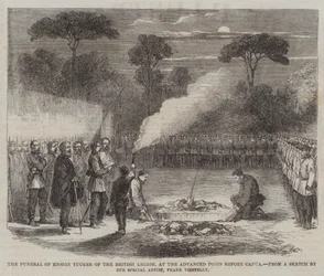 The Funeral of Ensign Tucker of the British Legion, at the Advanced Posts before Capua